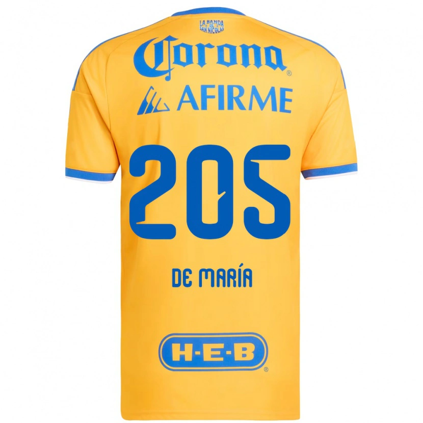 Danxen Mujer Camiseta Antonio De María Y Campos #205 Amarillo Azul 1ª Equipación 2026/27 La Camisa México