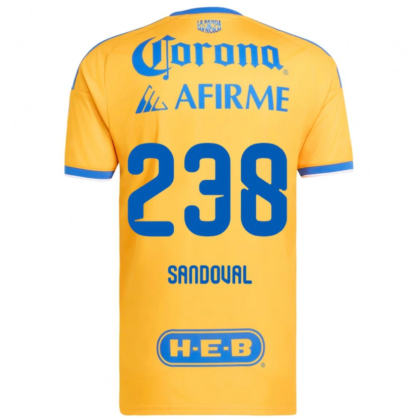 Danxen Mujer Camiseta Miguel Sandoval #238 Amarillo Azul 1ª Equipación 2026/27 La Camisa México