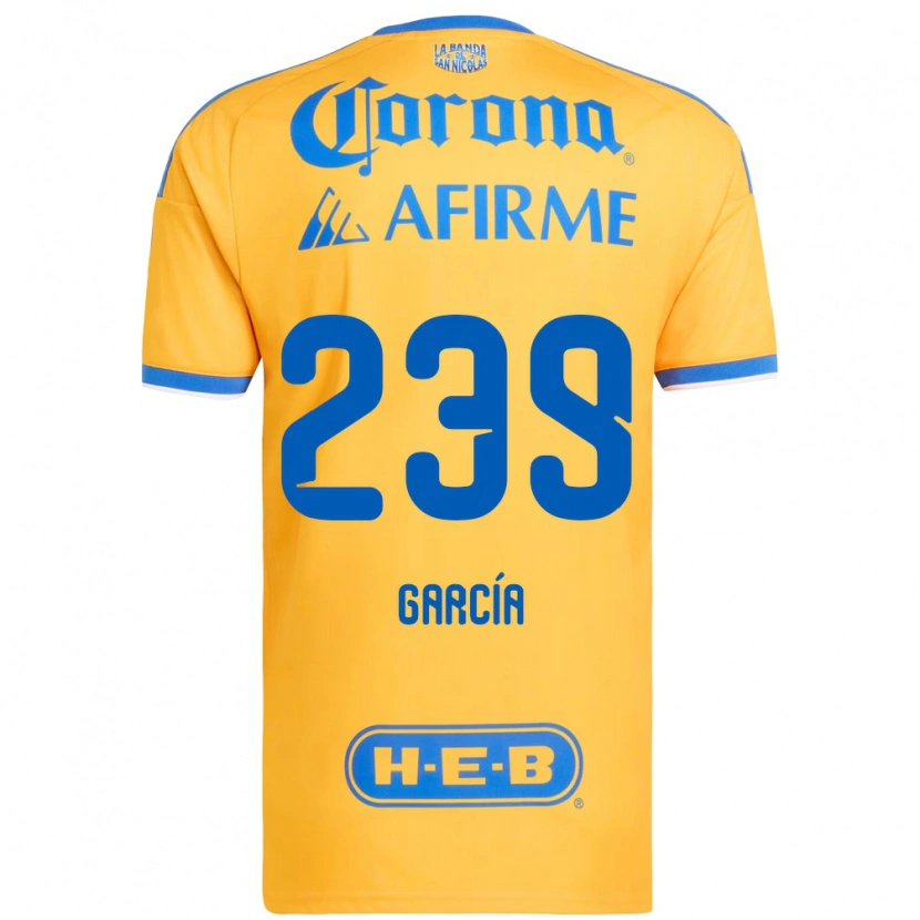 Danxen Mujer Camiseta Diego García #239 Amarillo Azul 1ª Equipación 2026/27 La Camisa México
