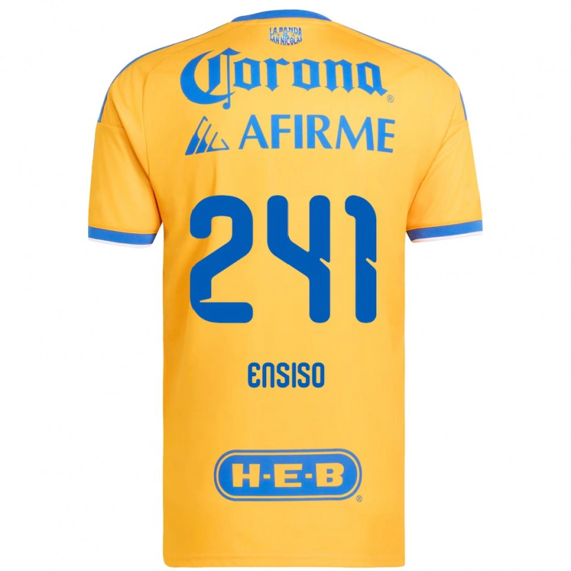 Danxen Mujer Camiseta Eduardo Ensiso #241 Amarillo Azul 1ª Equipación 2026/27 La Camisa México