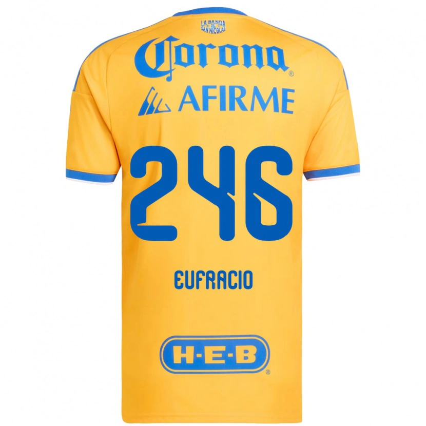 Danxen Mujer Camiseta Enrique Eufracio #246 Amarillo Azul 1ª Equipación 2026/27 La Camisa México