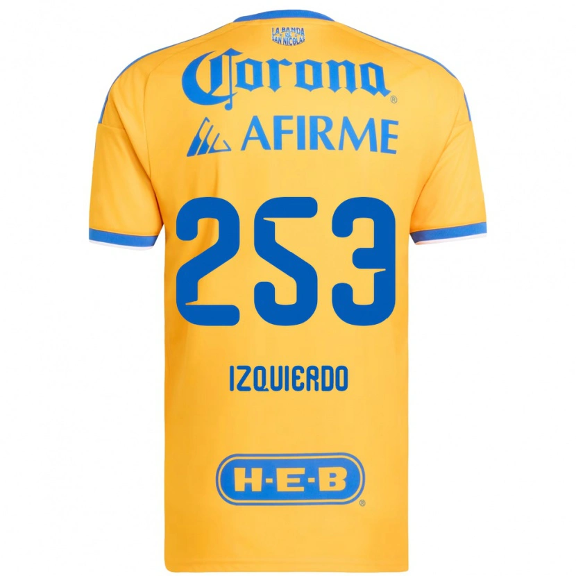 Danxen Mujer Camiseta Diego Izquierdo #253 Amarillo Azul 1ª Equipación 2026/27 La Camisa México