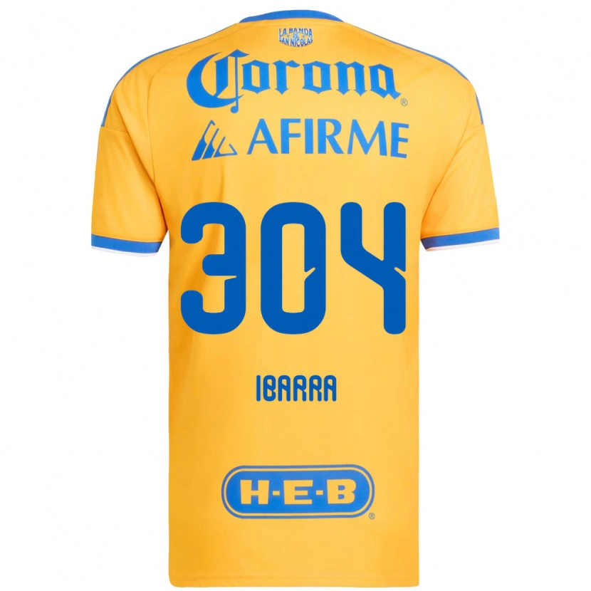 Danxen Mujer Camiseta Luis Ibarra #304 Amarillo Azul 1ª Equipación 2026/27 La Camisa México