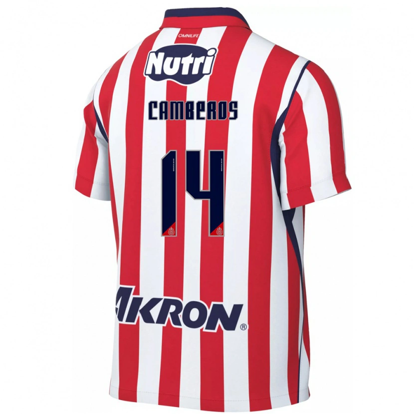 Danxen Mujer Camiseta Hugo Camberos #14 Rojo Blanco 1ª Equipación 2026/27 La Camisa México