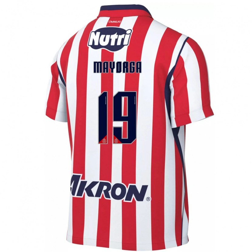 Danxen Mujer Camiseta Alejandro Mayorga #19 Rojo Blanco 1ª Equipación 2026/27 La Camisa México