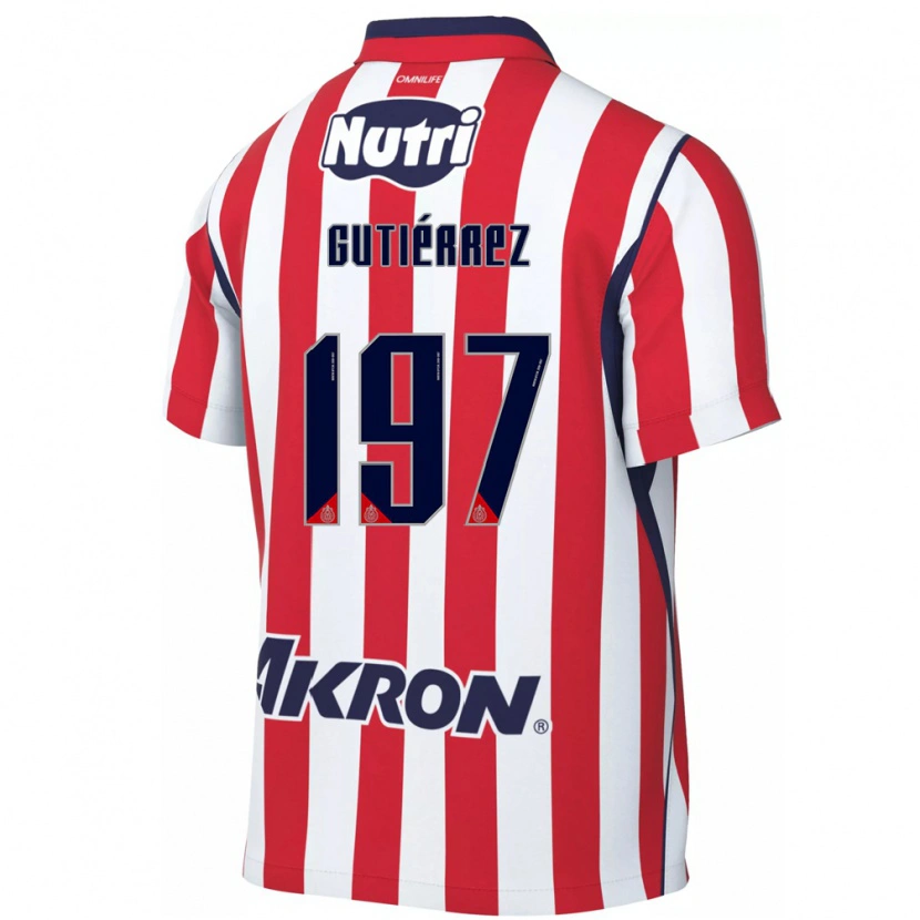 Danxen Mujer Camiseta Bryan Gutiérrez #197 Rojo Blanco 1ª Equipación 2026/27 La Camisa México