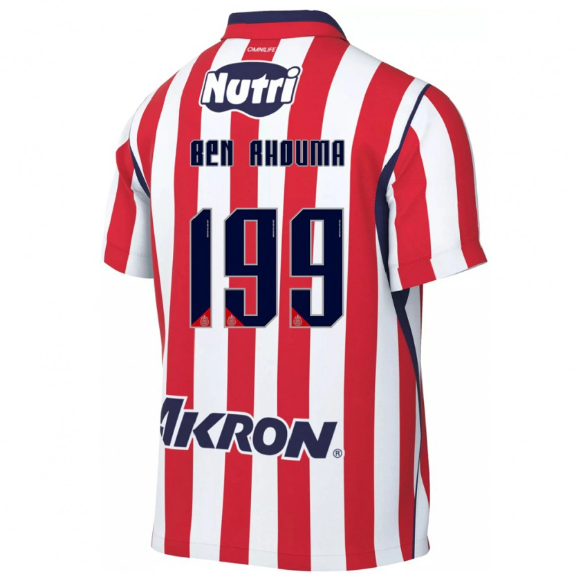 Danxen Mujer Camiseta Anwar Ben Rhouma #199 Rojo Blanco 1ª Equipación 2026/27 La Camisa México