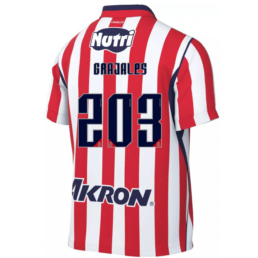 Danxen Mujer Camiseta Jhonnatan Grajales #203 Rojo Blanco 1ª Equipación 2026/27 La Camisa México