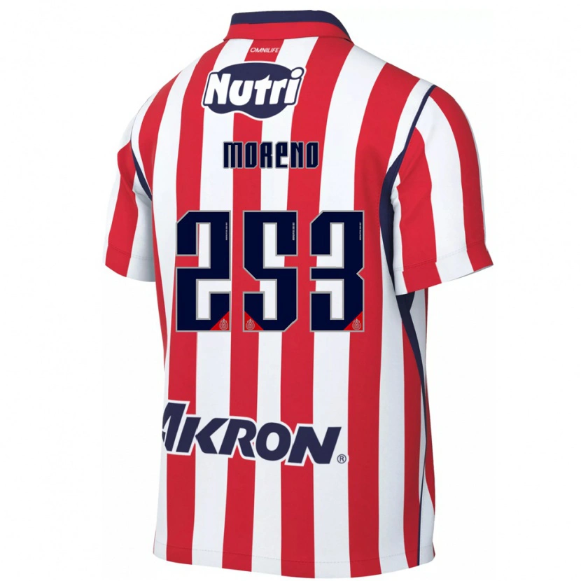 Danxen Mujer Camiseta Leonel Moreno #253 Rojo Blanco 1ª Equipación 2026/27 La Camisa México