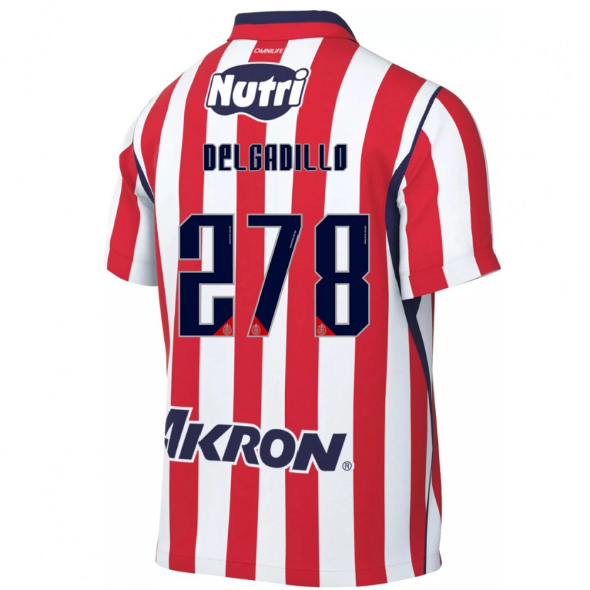 Danxen Mujer Camiseta Santiago Delgadillo #278 Rojo Blanco 1ª Equipación 2026/27 La Camisa México