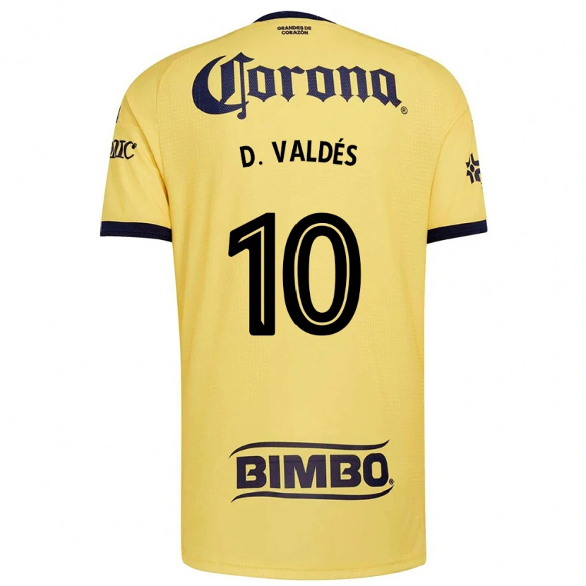 Danxen Mujer Camiseta Diego Valdes #10 Amarillo Rojo Negro 1ª Equipación 2026/27 La Camisa México