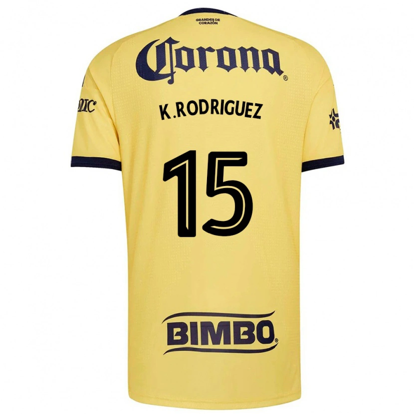 Danxen Mujer Camiseta Kimberly Rodriguez #15 Amarillo Rojo Negro 1ª Equipación 2026/27 La Camisa México