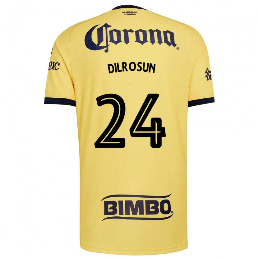 Danxen Mujer Camiseta Javairo Dilrosun #24 Amarillo Rojo Negro 1ª Equipación 2026/27 La Camisa México