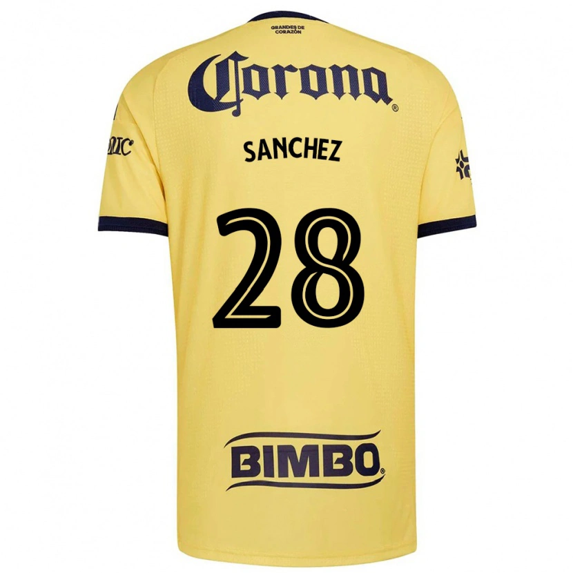 Danxen Mujer Camiseta Érick Sánchez #28 Amarillo Rojo Negro 1ª Equipación 2026/27 La Camisa México