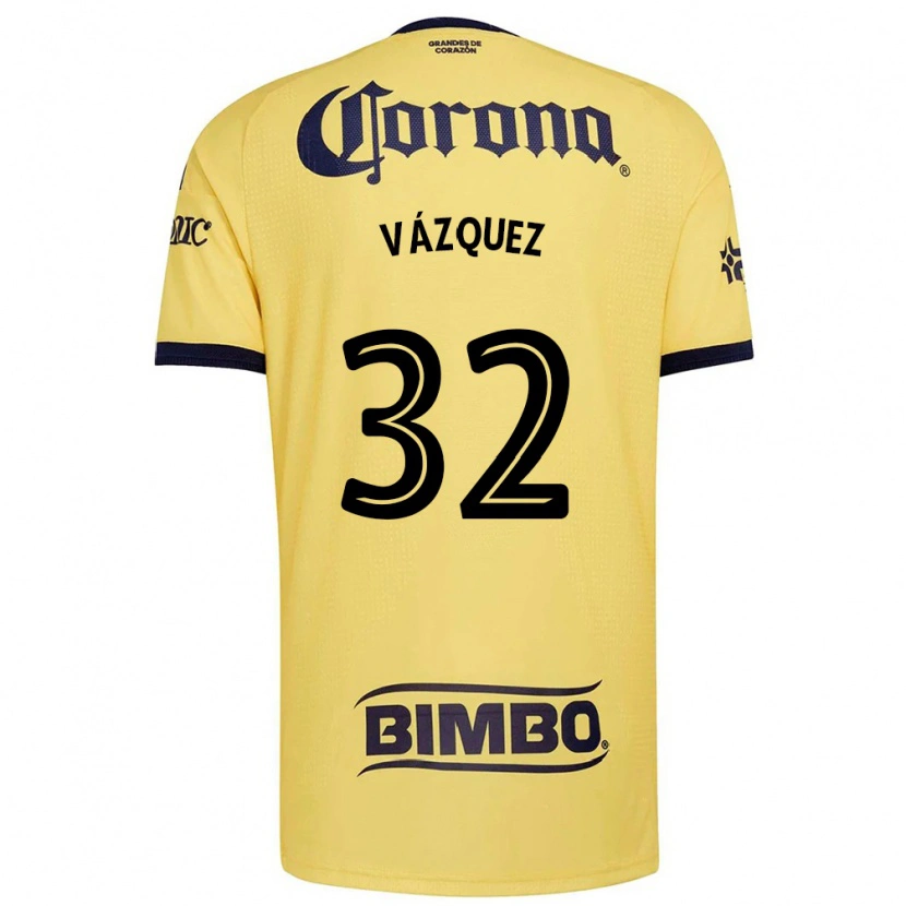 Danxen Mujer Camiseta Miguel Vázquez #32 Amarillo Rojo Negro 1ª Equipación 2026/27 La Camisa México