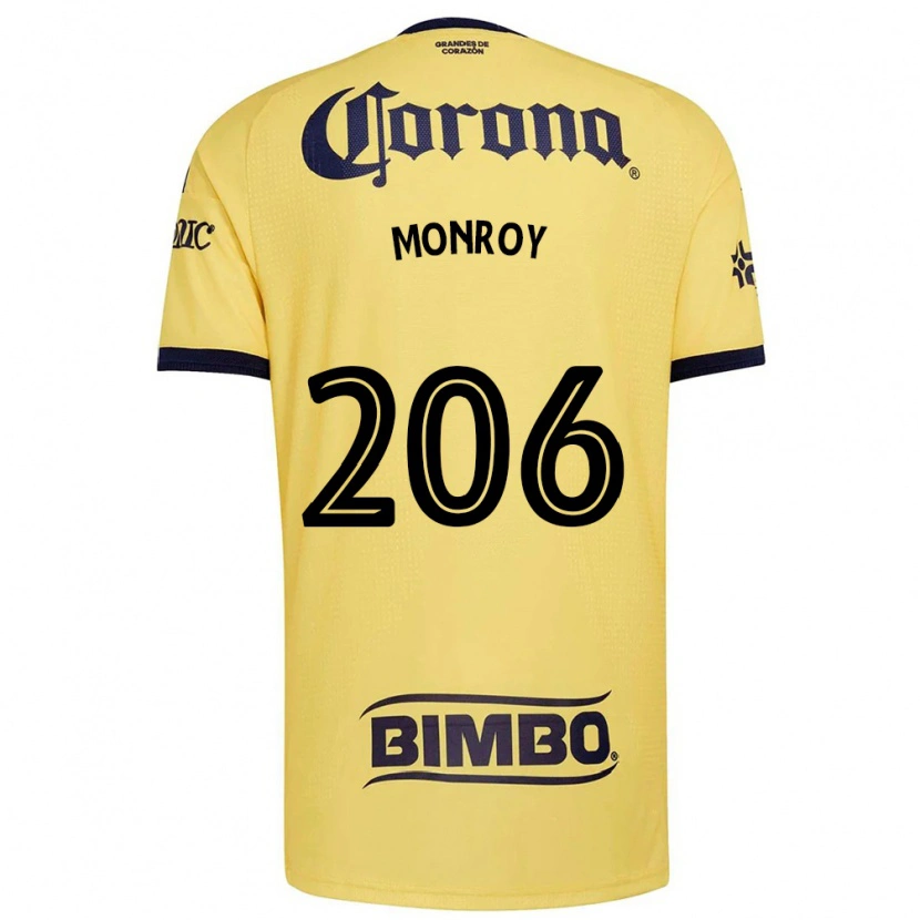Danxen Mujer Camiseta Diego Monroy #206 Amarillo Rojo Negro 1ª Equipación 2026/27 La Camisa México