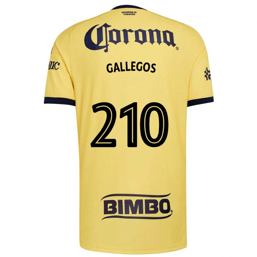 Danxen Mujer Camiseta José Gallegos #210 Amarillo Rojo Negro 1ª Equipación 2026/27 La Camisa México