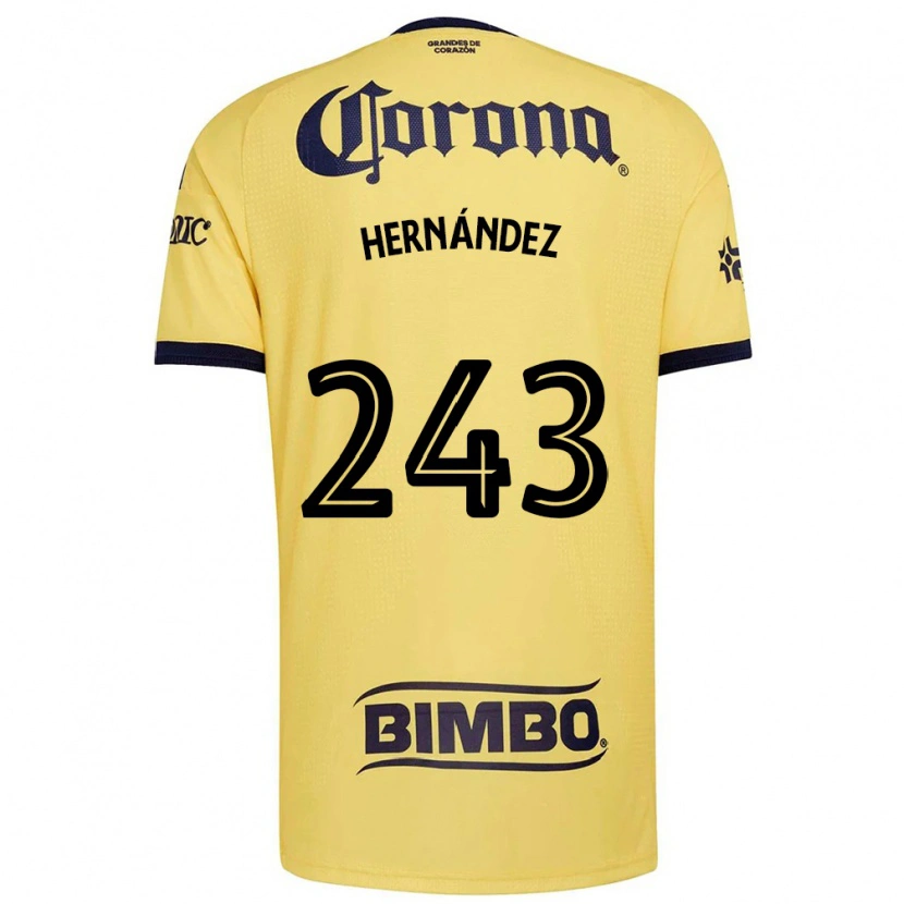 Danxen Mujer Camiseta Eduardo Hernández #243 Amarillo Rojo Negro 1ª Equipación 2026/27 La Camisa México