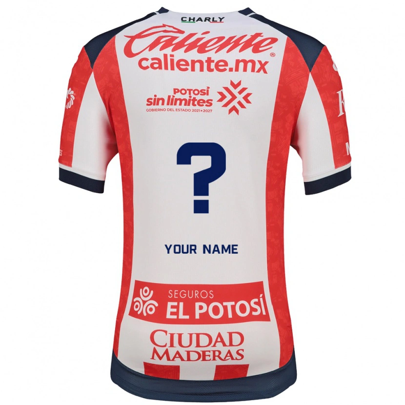 Danxen Mujer Camiseta Su Nombre #0 Rojo Blanco Negro 1ª Equipación 2026/27 La Camisa México