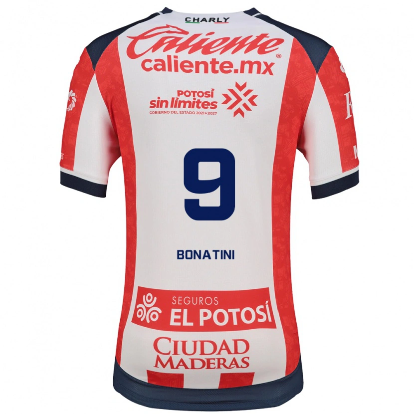 Danxen Mujer Camiseta Leo Bonatini #9 Rojo Blanco Negro 1ª Equipación 2026/27 La Camisa México