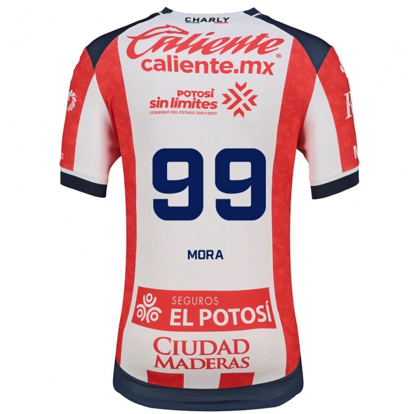 Danxen Mujer Camiseta Felipe Mora #99 Rojo Blanco Negro 1ª Equipación 2026/27 La Camisa México