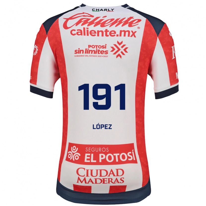 Danxen Mujer Camiseta Juan López #191 Rojo Blanco Negro 1ª Equipación 2026/27 La Camisa México