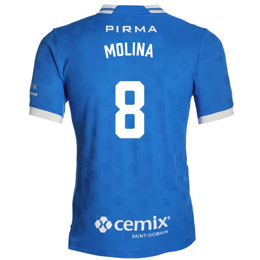 Danxen Mujer Camiseta Dalia Molina #8 Azul Blanco Rojo 1ª Equipación 2026/27 La Camisa México