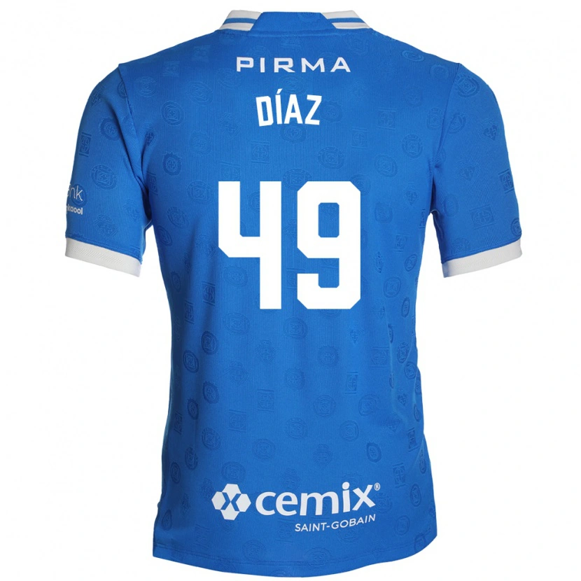 Danxen Mujer Camiseta Josué Díaz #49 Azul Blanco Rojo 1ª Equipación 2026/27 La Camisa México