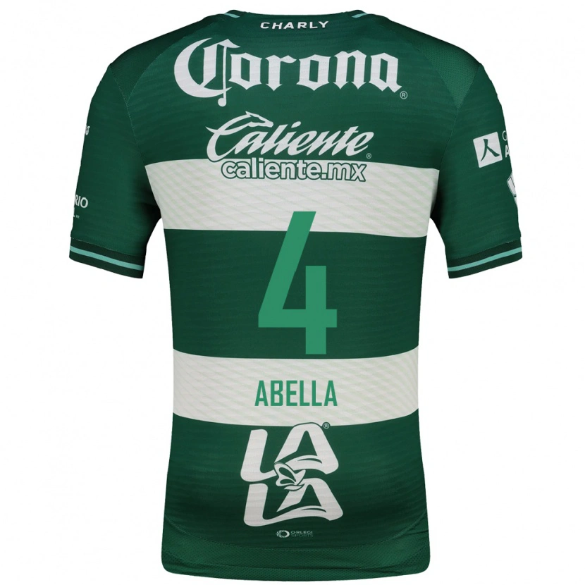 Danxen Mujer Camiseta José Abella #4 Verde Blanco 1ª Equipación 2026/27 La Camisa México