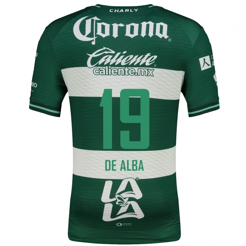Danxen Mujer Camiseta Luisa De Alba #19 Verde Blanco 1ª Equipación 2026/27 La Camisa México