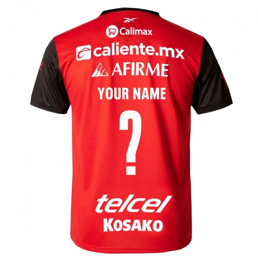 Danxen Mujer Camiseta Su Nombre #0 Negro Rojo 1ª Equipación 2026/27 La Camisa México