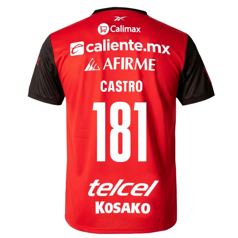Danxen Mujer Camiseta José Castro #181 Negro Rojo 1ª Equipación 2026/27 La Camisa México