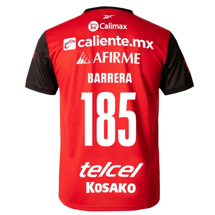 Danxen Mujer Camiseta Geonathan Barrera #185 Negro Rojo 1ª Equipación 2026/27 La Camisa México