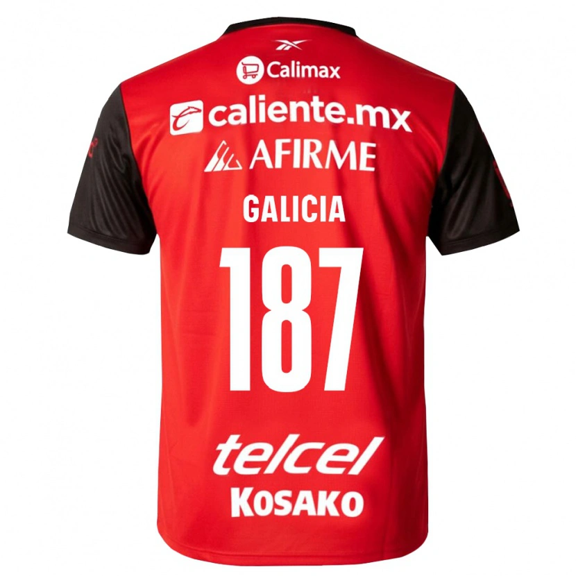 Danxen Mujer Camiseta Carlos Galicia #187 Negro Rojo 1ª Equipación 2026/27 La Camisa México