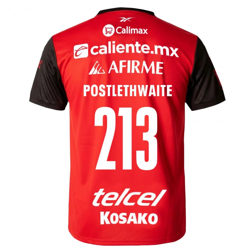 Danxen Mujer Camiseta Emiliano Postlethwaite #213 Negro Rojo 1ª Equipación 2026/27 La Camisa México