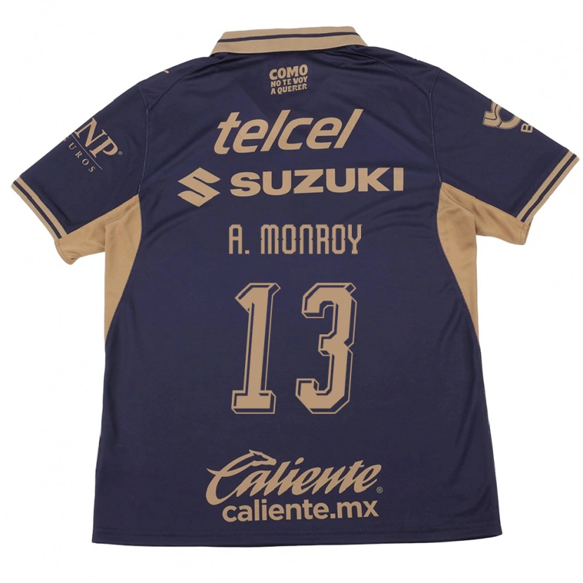Danxen Mujer Camiseta Pablo Monroy #13 Morado Marrón 1ª Equipación 2026/27 La Camisa México