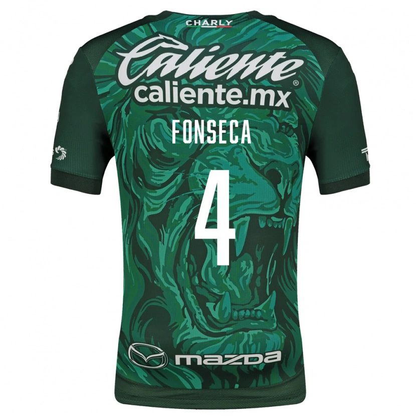 Danxen Mujer Camiseta Nicolás Fonseca #4 Verde Negro 1ª Equipación 2026/27 La Camisa México
