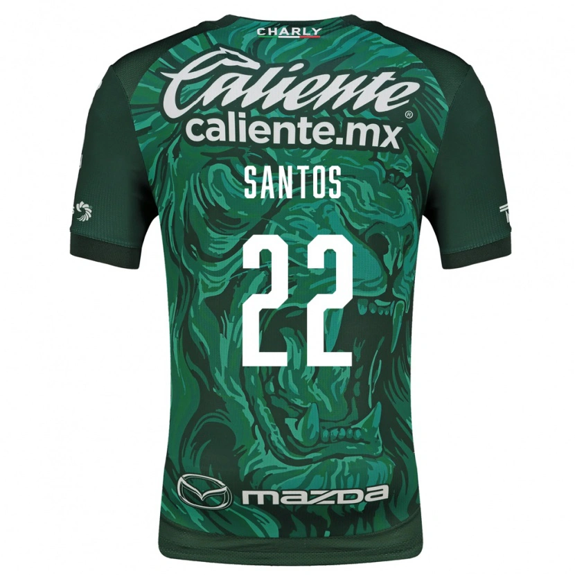 Danxen Mujer Camiseta Sebastián Santos #22 Verde Negro 1ª Equipación 2026/27 La Camisa México