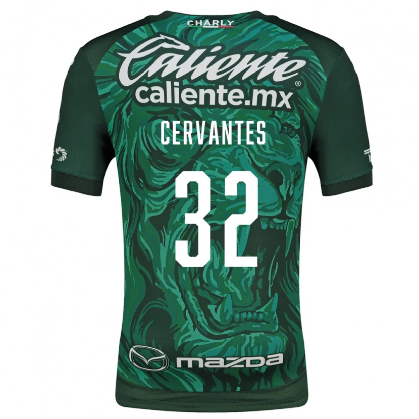 Danxen Mujer Camiseta Luis Cervantes #32 Verde Negro 1ª Equipación 2026/27 La Camisa México