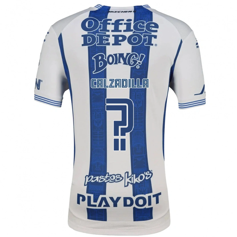 Danxen Mujer Camiseta Luis Calzadilla #0 Blanco Azul Marino 1ª Equipación 2026/27 La Camisa México