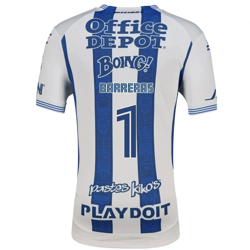 Danxen Mujer Camiseta Esthefanny Barreras #1 Blanco Azul Marino 1ª Equipación 2026/27 La Camisa México