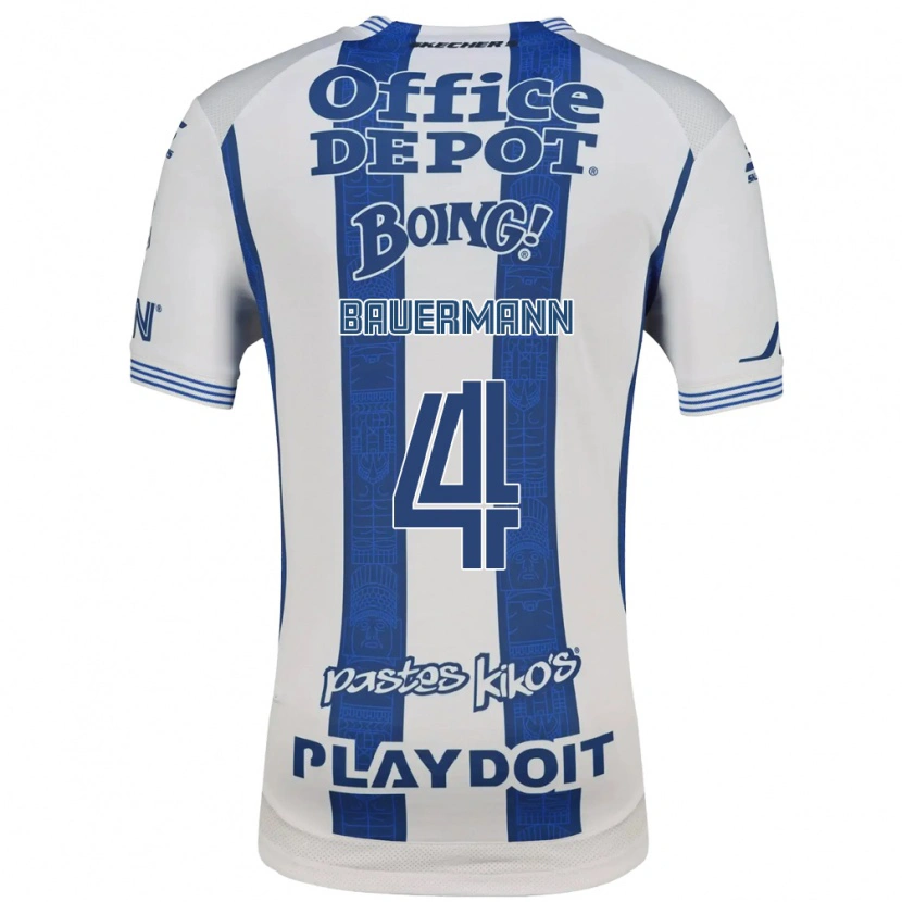 Danxen Mujer Camiseta Eduardo Bauermann #4 Blanco Azul Marino 1ª Equipación 2026/27 La Camisa México