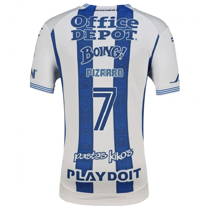Danxen Mujer Camiseta Rodolfo Pizarro #7 Blanco Azul Marino 1ª Equipación 2026/27 La Camisa México