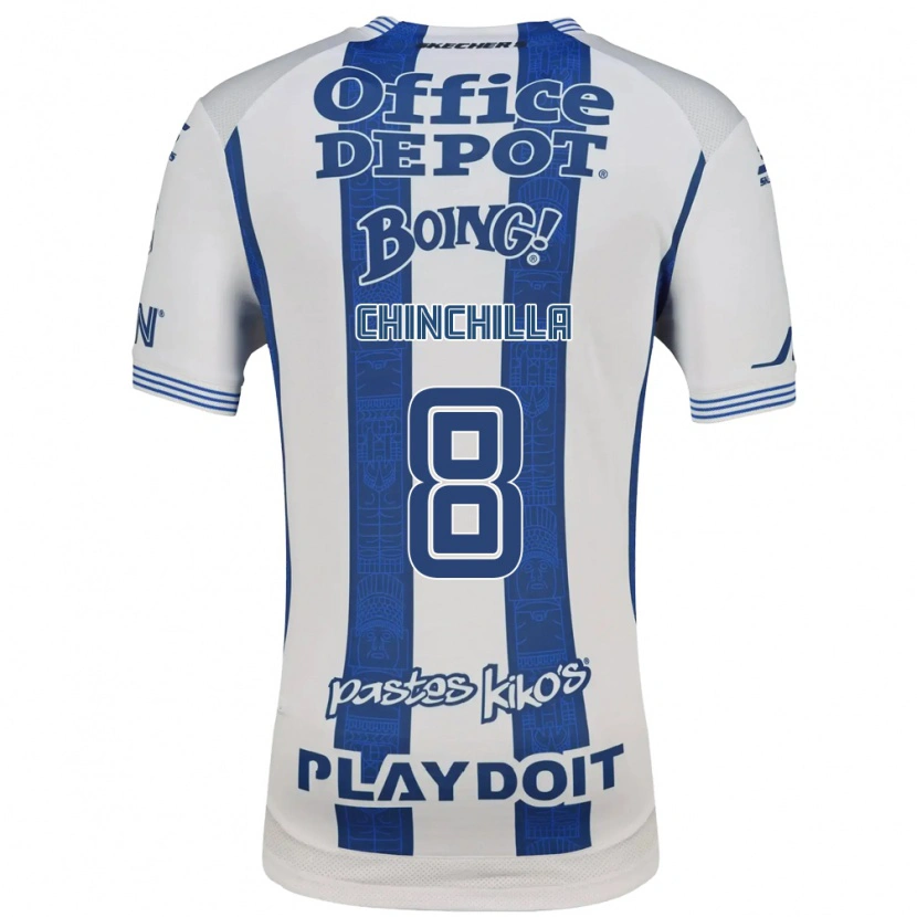 Danxen Mujer Camiseta Priscila Chinchilla #8 Blanco Azul Marino 1ª Equipación 2026/27 La Camisa México