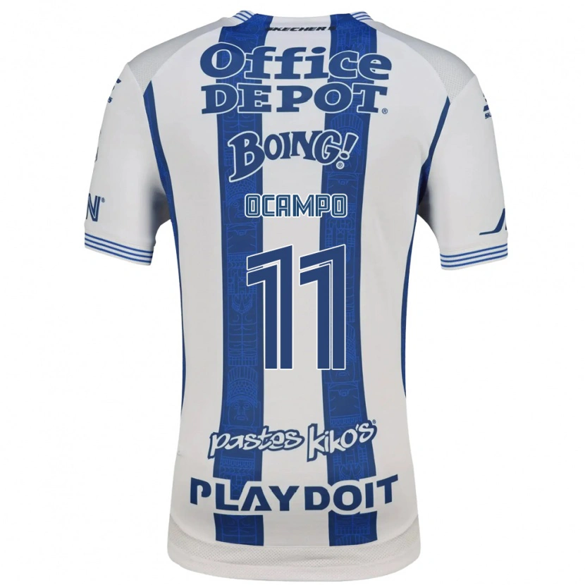 Danxen Mujer Camiseta Mónica Ocampo #11 Blanco Azul Marino 1ª Equipación 2026/27 La Camisa México