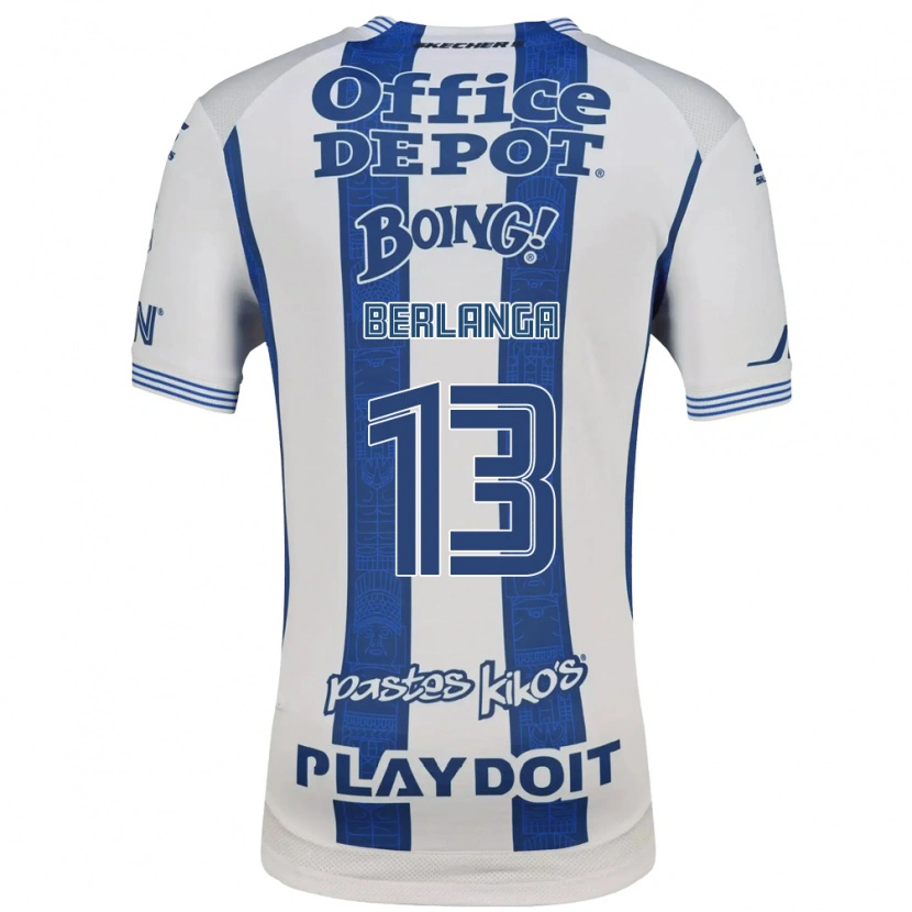 Danxen Mujer Camiseta Jorge Berlanga #13 Blanco Azul Marino 1ª Equipación 2026/27 La Camisa México