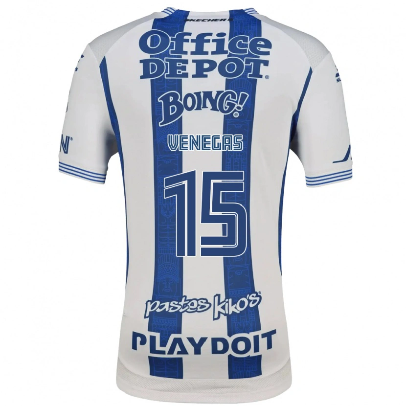 Danxen Mujer Camiseta Francisco Venegas #15 Blanco Azul Marino 1ª Equipación 2026/27 La Camisa México