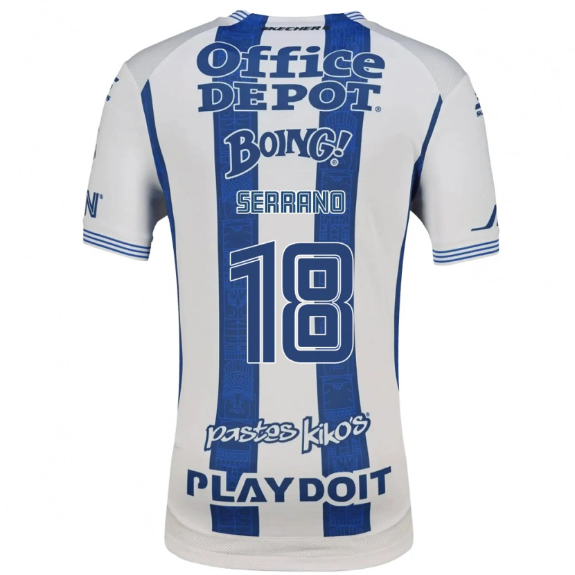 Danxen Mujer Camiseta Blanky Serrano #18 Blanco Azul Marino 1ª Equipación 2026/27 La Camisa México