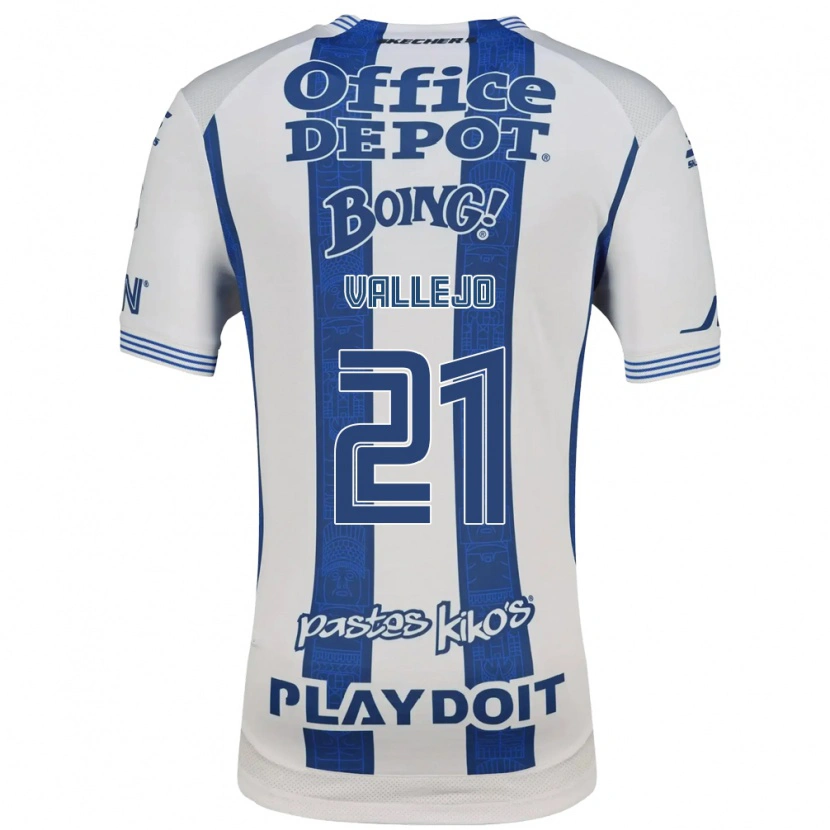 Danxen Mujer Camiseta Nicolás Vallejo #21 Blanco Azul Marino 1ª Equipación 2026/27 La Camisa México