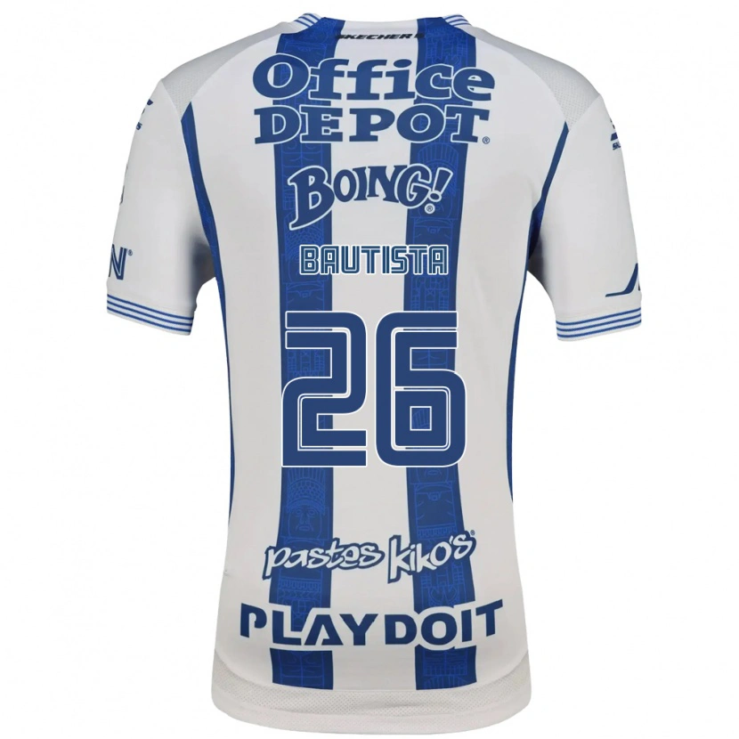 Danxen Mujer Camiseta Alán Bautista #26 Blanco Azul Marino 1ª Equipación 2026/27 La Camisa México
